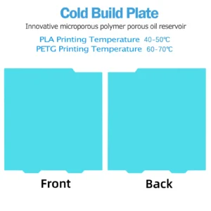 Placa de impresión 3D Glacier fría microporosa para Bambu Lab A1 Mini — doble cara para PLA y PETG