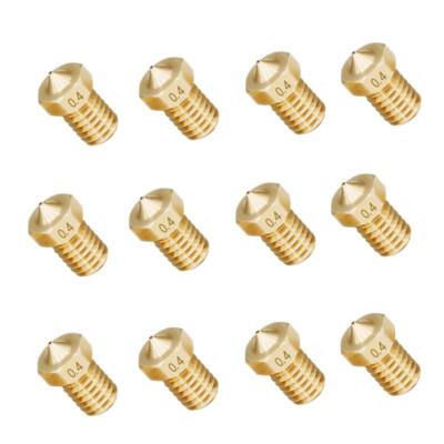 Boquilla V6 de latón 0.4 mm para filamento de 1.75 mm — por pieza