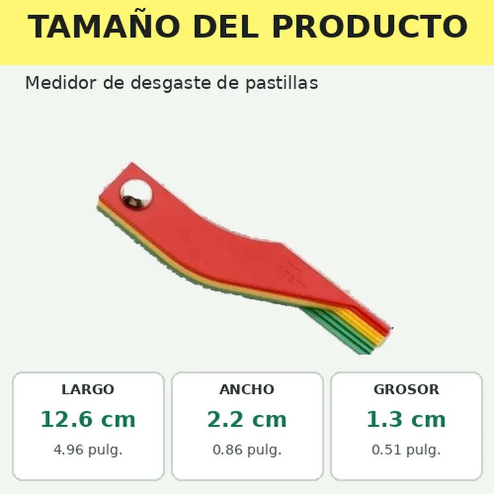 Medidor de espesor para pastillas de freno 2–12 mm, 8 piezas — vista 4