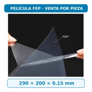 Película FEP para impresoras 3D de resina 10.1″ 290 × 200 × 0.15 mm — Anycubic Photon Mono M5/M5s Pro/M7 Pro y Elegoo Saturn 2/3 — vista 1