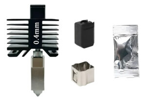 Hotend para Bambu Lab X1, X1C, P1 y P1P — boquilla 0.4 mm de acero endurecido con silicón