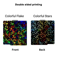 Placa flexible holográfica Flake-Stars 257 × 257 mm para Bambu Lab A1 / P1 / X1