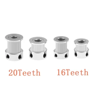 Polea GT2 para motor — 20 dientes, banda 6 mm, eje 5 mm